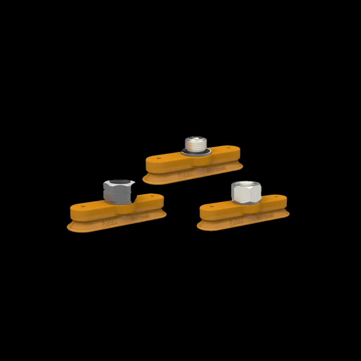 Ovale, konkave Friction Saugnäpfe Serie OCF - DURAFLEX (20x80-40x110 mm)